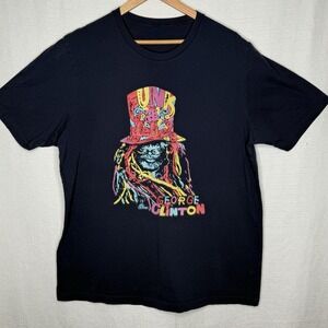 George Clinton Funkadelic Blue T-Shirt 3XL‎ Psychedelic Rap 90s Street READ SIZE